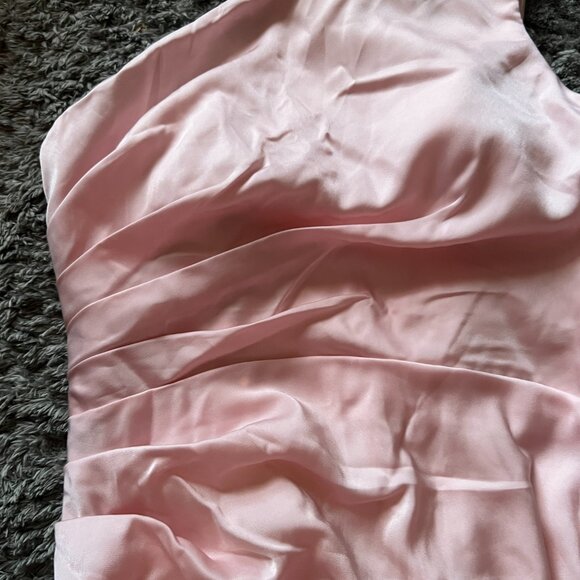 NWT STacees bridesmaid dress one shoulder blushing pink size 8 - Picture 15 of 16